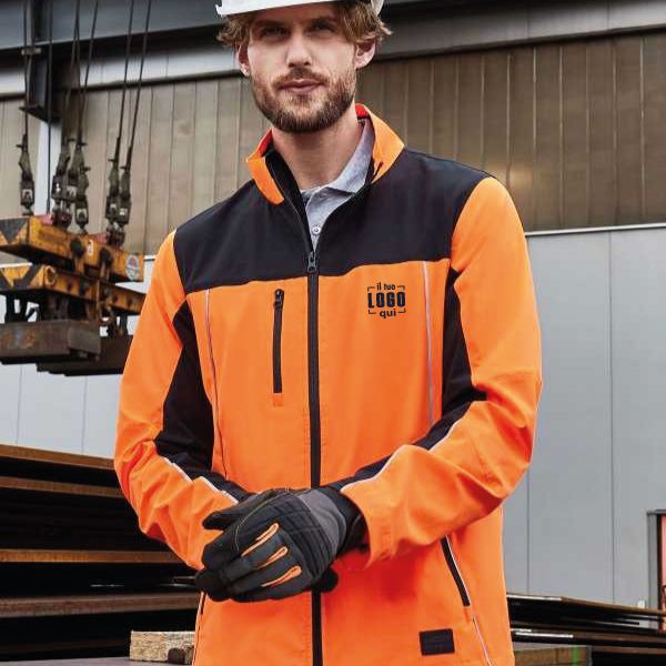 Giacca da Lavoro Leggera Fluo da Uomo Antivento e Resistente Personalizzata-Workwear Jacket