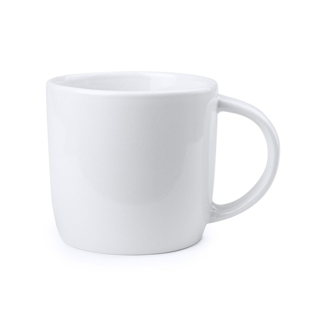 Mug Ceramica Bianca dal Design Moderno 380ml Personalizzato Ideale come Articolo da Regalo per Clienti