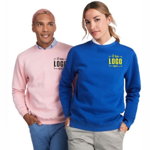 Maglia Unisex Girocollo in Cotone Biologico e Poliestere Riciclato Monocolore Personalizzata Perfetta per Ogni Occasione